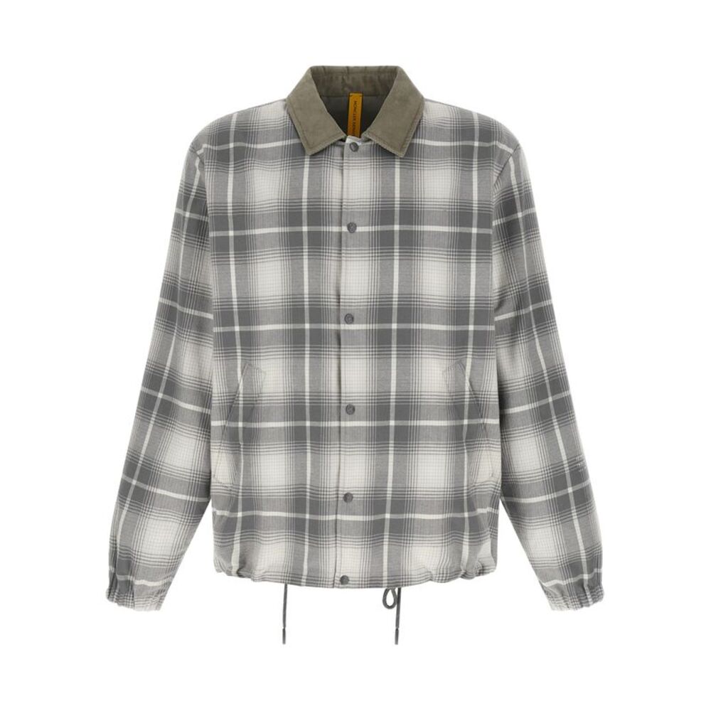 MONCLER GENIUS Gray Cotton Full-Length Men's Jacket